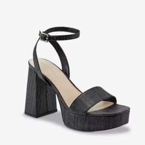 Marc Fisher Sadel Wedge Dressy Sandal Women’s Size 10 Black